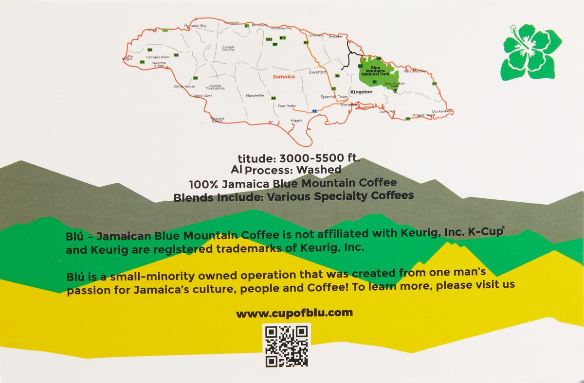 Product Image for  100% Jamaica Blue Mountain Coffee K-Cup Pods (12 Count, Single-Origin)
