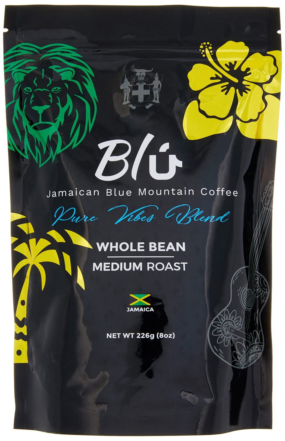 Product Image for  Jamaica “Pure Vibes” Blend Coffee (Brazilian, Colombian, Ethiopian, Jamaican -8oz)
