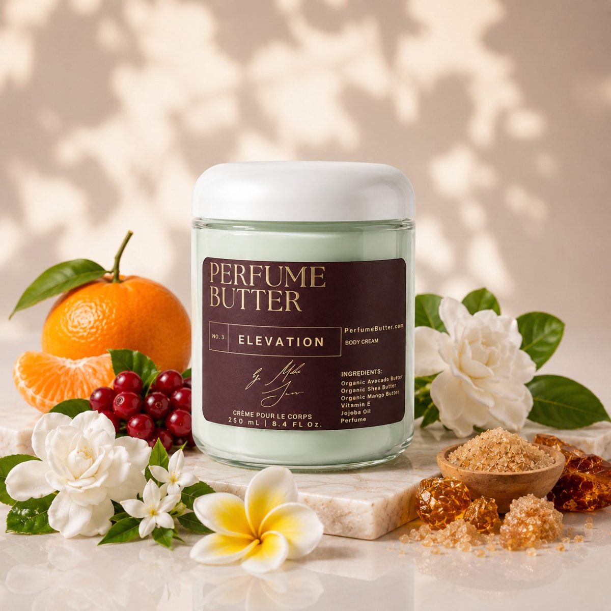 Product Image for ELEVATION – The Luxury Body Butter Perfume | Floral Gardenia, Jasmine & Italian Mandarin Fragrance | Hydrating Skin Moisturizer | Sweet Elegant Long-Lasting Scent | Perfume Butter