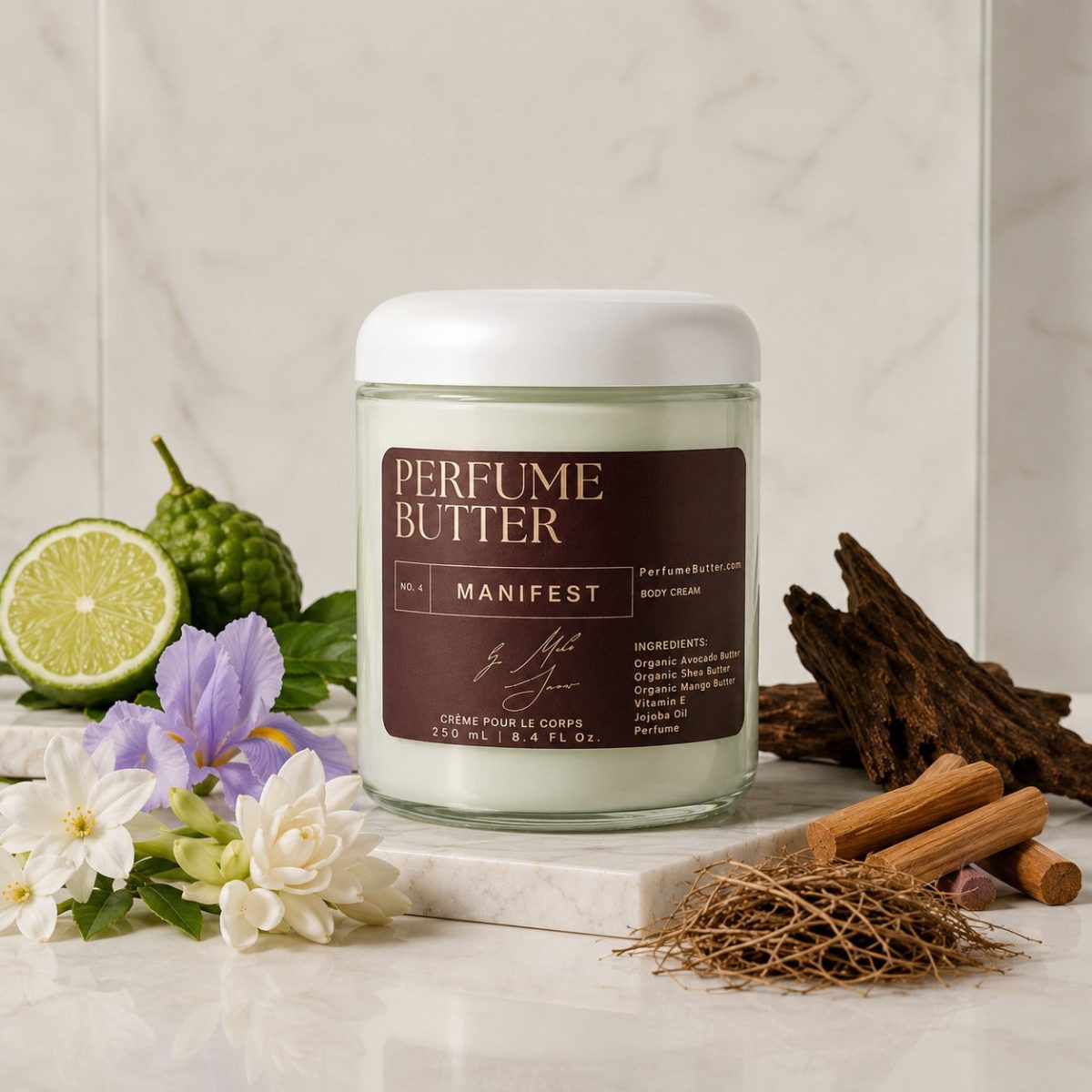 Product Image for MANIFEST – The Luxury Body Butter Perfume | Jasmine, Oud & Sandalwood Floral-Woody Fragrance | Deep Hydrating Skin Moisturizer | Warm Elegant Scent | Perfume Butter