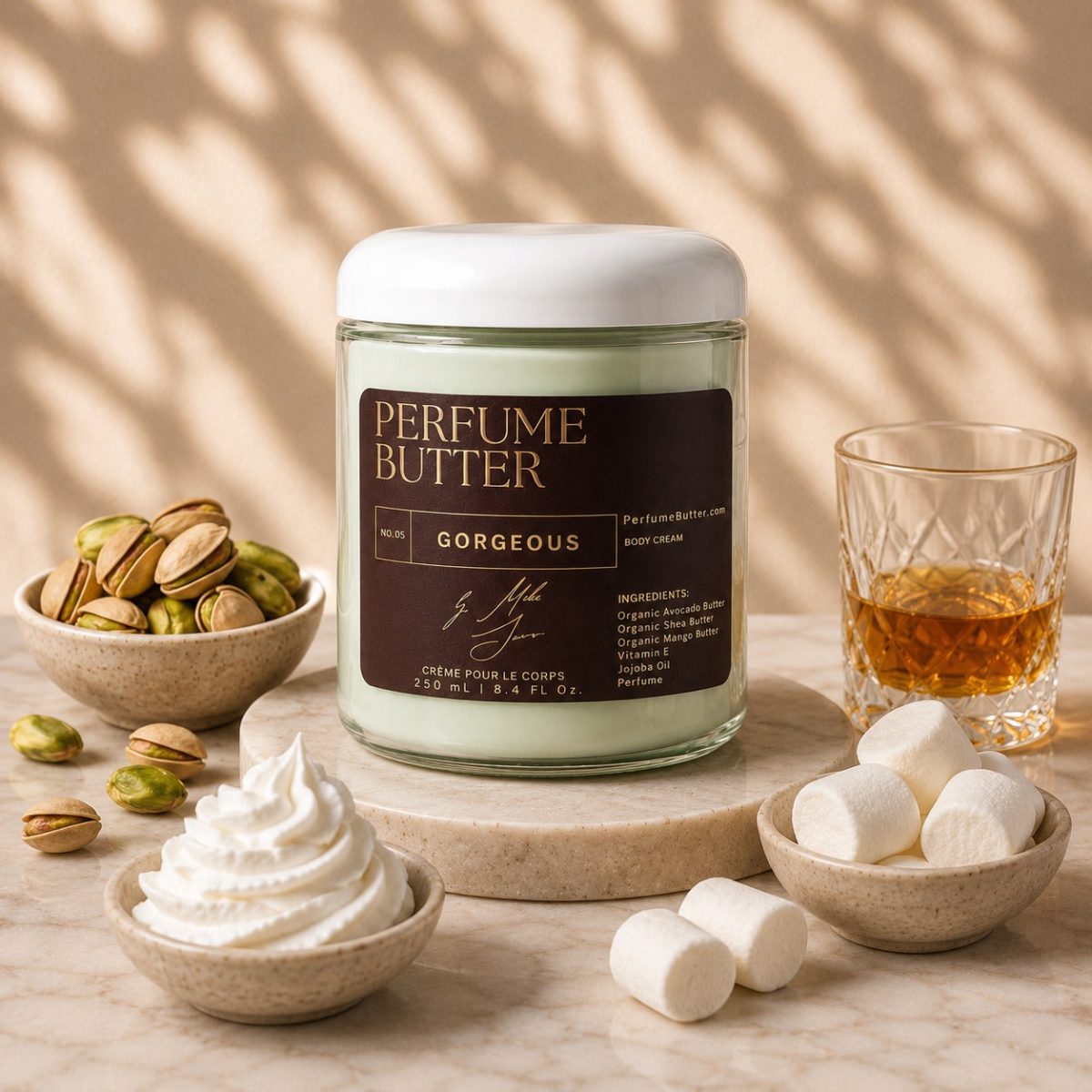 Product Image for GORGEOUS – The Luxury Body Butter Perfume | Pistachio, Whipped Cream & Marshmallow Sweet Gourmand Fragrance | Deep Hydrating Skin Moisturizer | Warm Delicious Scent | Perfume Butter