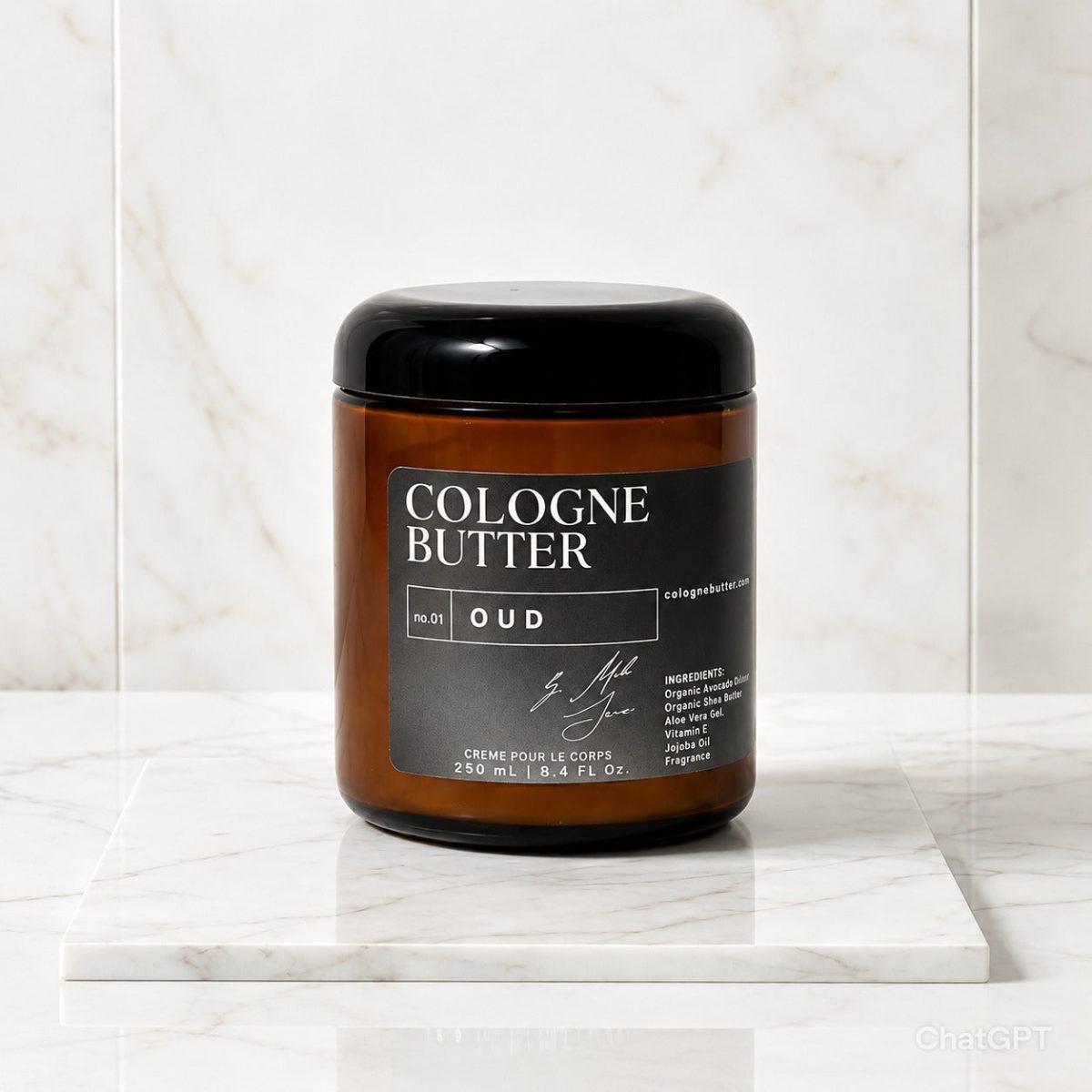 Product Image for OUD – Luxury Fragrance Body Butter – Oud, Rose & Warm Spice Scent Moisturizing Skin Butter | Cologne Butter