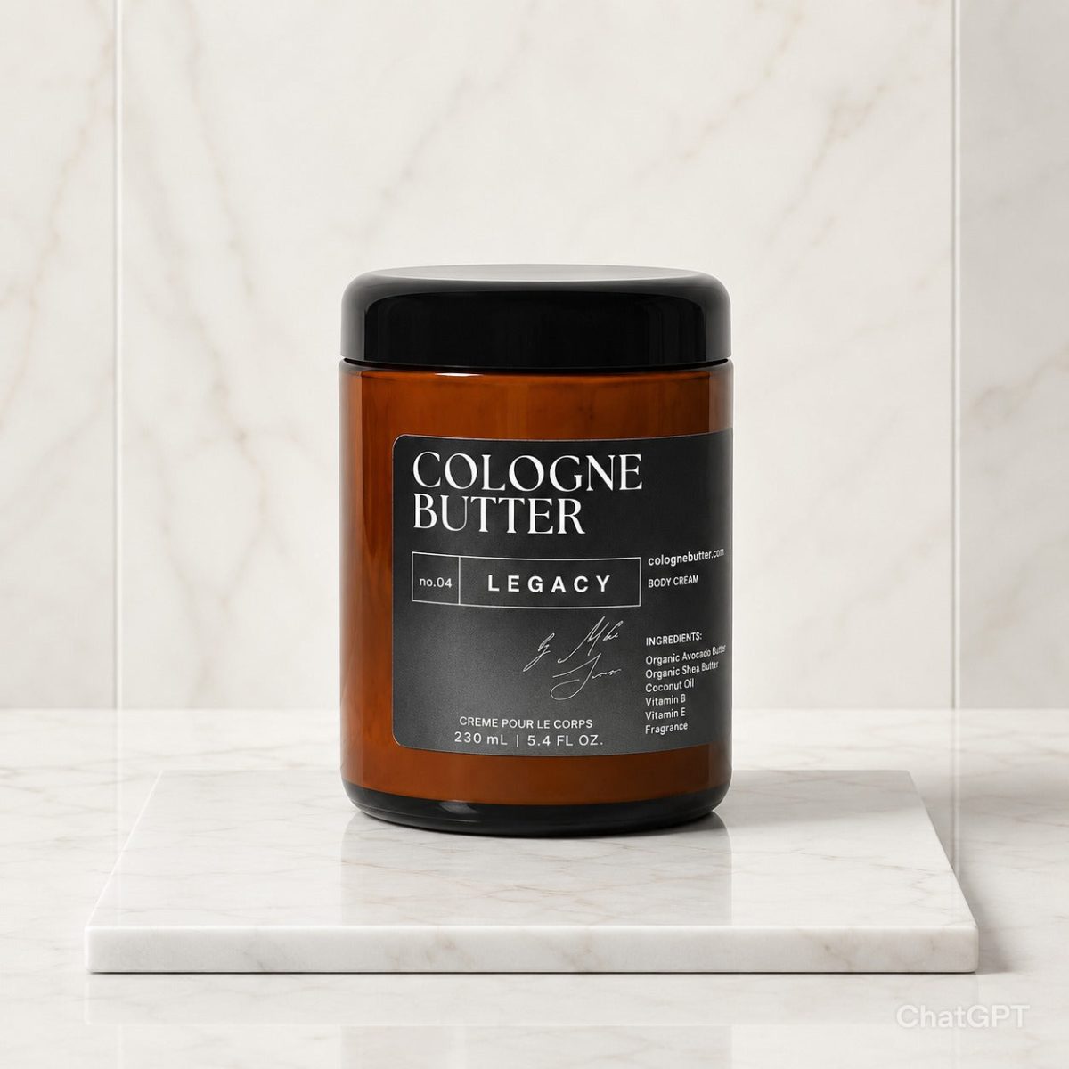 Product Image for LEGACY – Luxury Fragrance Body Butter | Black Leather, Amber & Rose Cologne Scent Moisturizing Skin Butter | Cologne Butter