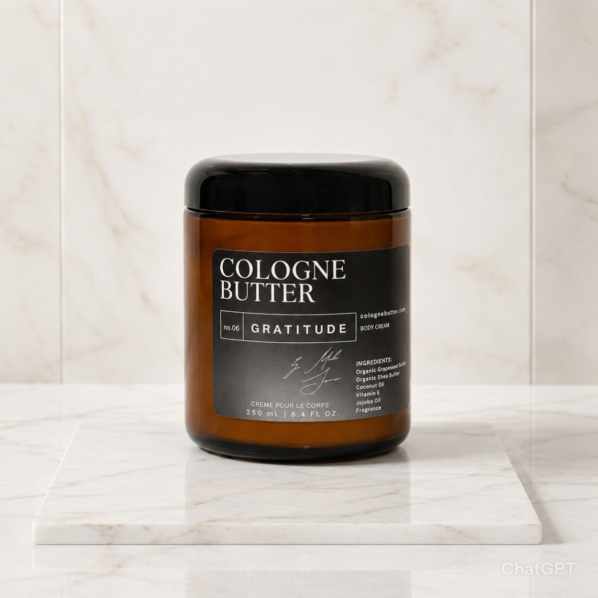 Product Image for GRATITUDE – Luxury Fragrance Body Butter | Honey, Smoky Cedarwood & Sandalwood Cologne Scent Moisturizing Skin Butter | Cologne Butter
