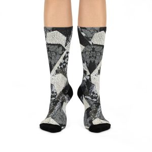 Product Image for  Crew Socks – Black and White Abstract