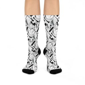 Product Image for  Crew Socks – Modern Black & White Abstract