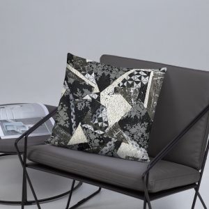 Product Image for  Throw Pillow -Black and White Abstract