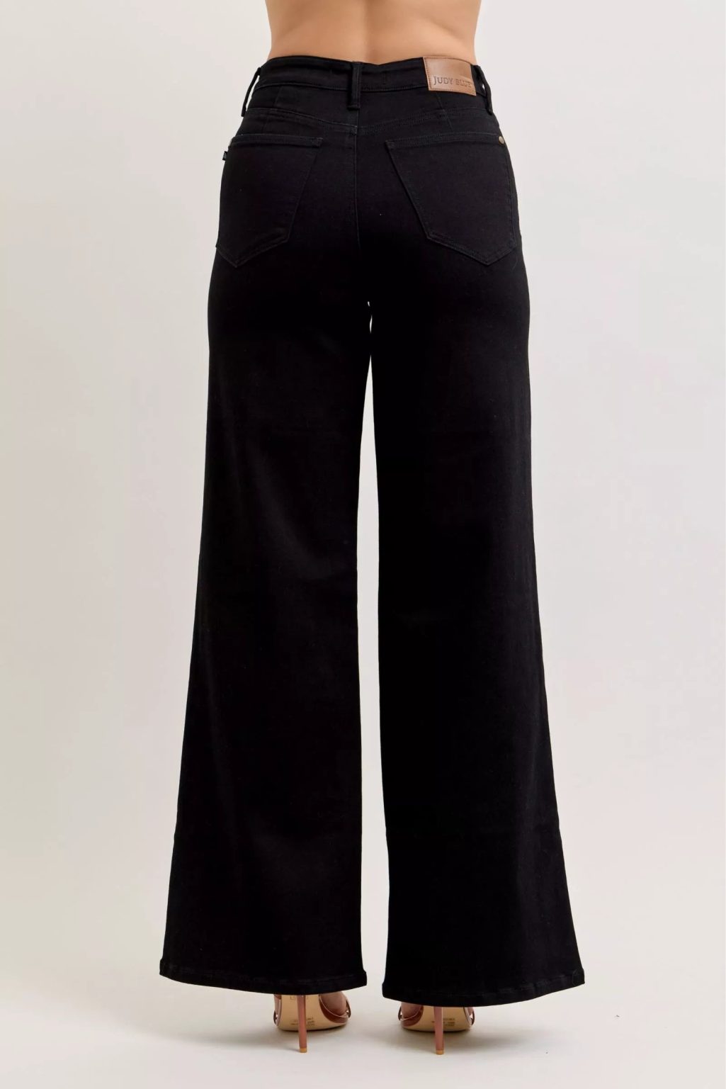 Product Image for Black High-Waisted Wide Leg Jeans
