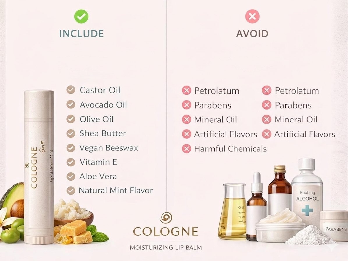 Product Image for Hydrating Lip Balm – Vanilla & Mint | Moisturizing Lip Care with Castor, Avocado & Olive Oils | Repair Dry Chapped Lips | Smooth & Nourishing Lip Balm