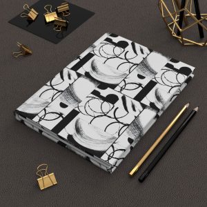 Product Image for Modern Black and White Abstract Hardcover Journal