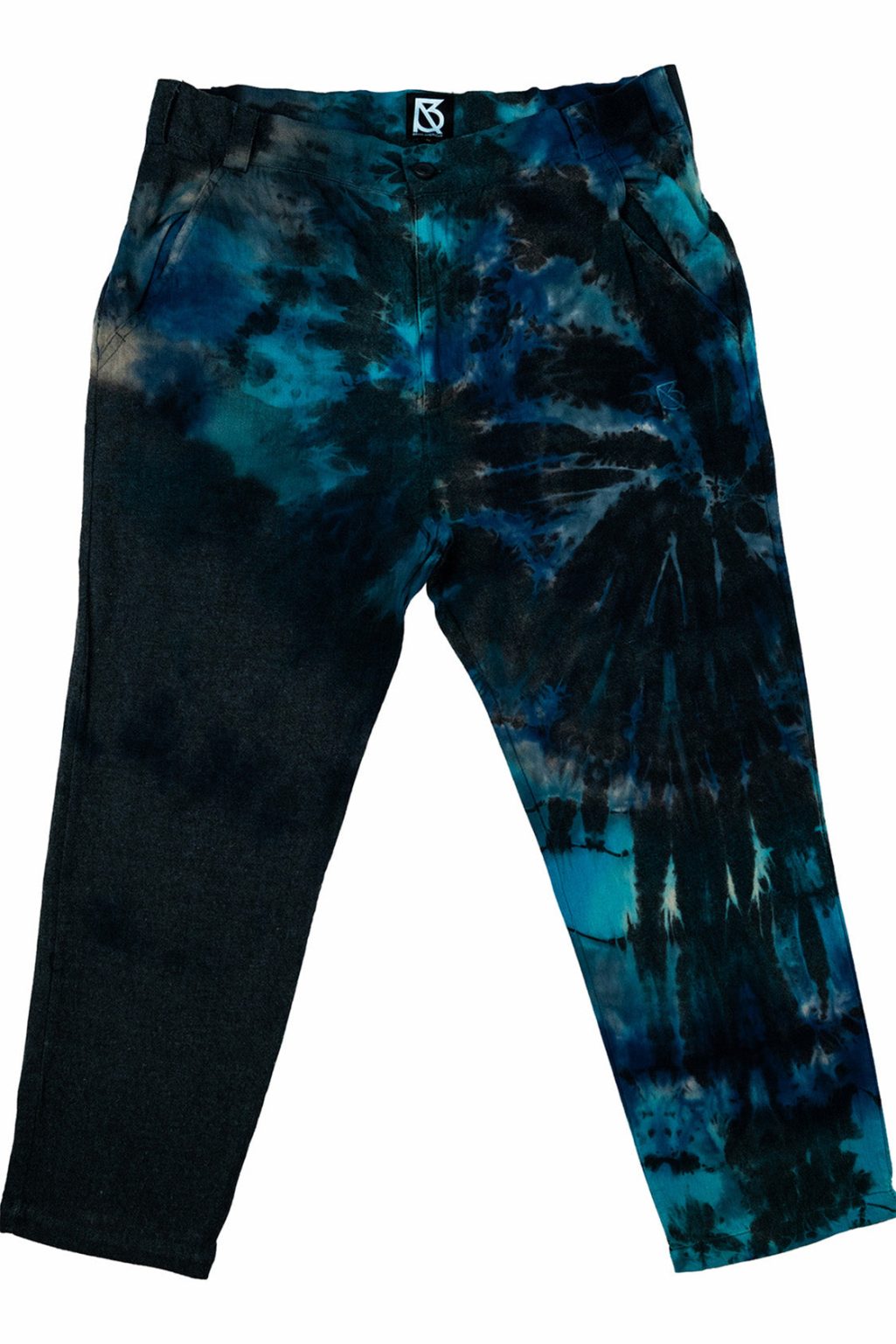 Product Image for Charles Regular-Fit Cropped Trousers: Black/Green TD