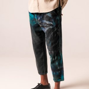 Product Image for Charles Regular-Fit Cropped Trousers: Green/Black TD v1