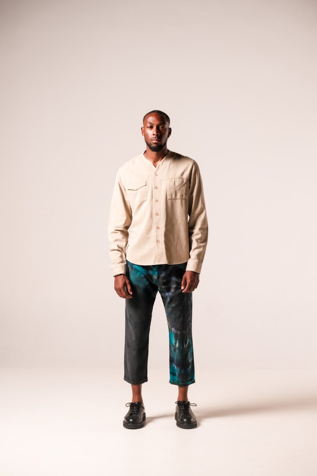 Product Image for Charles Regular-Fit Cropped Trousers: Green/Black TD v1
