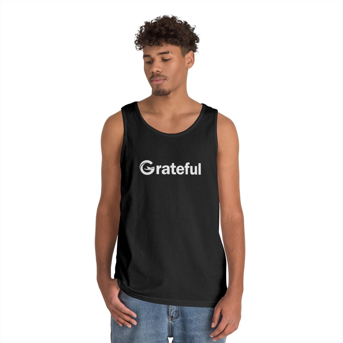 Product Image for Grateful Men’s Tank Top — Minimalist Inspirational Muscle Shirt