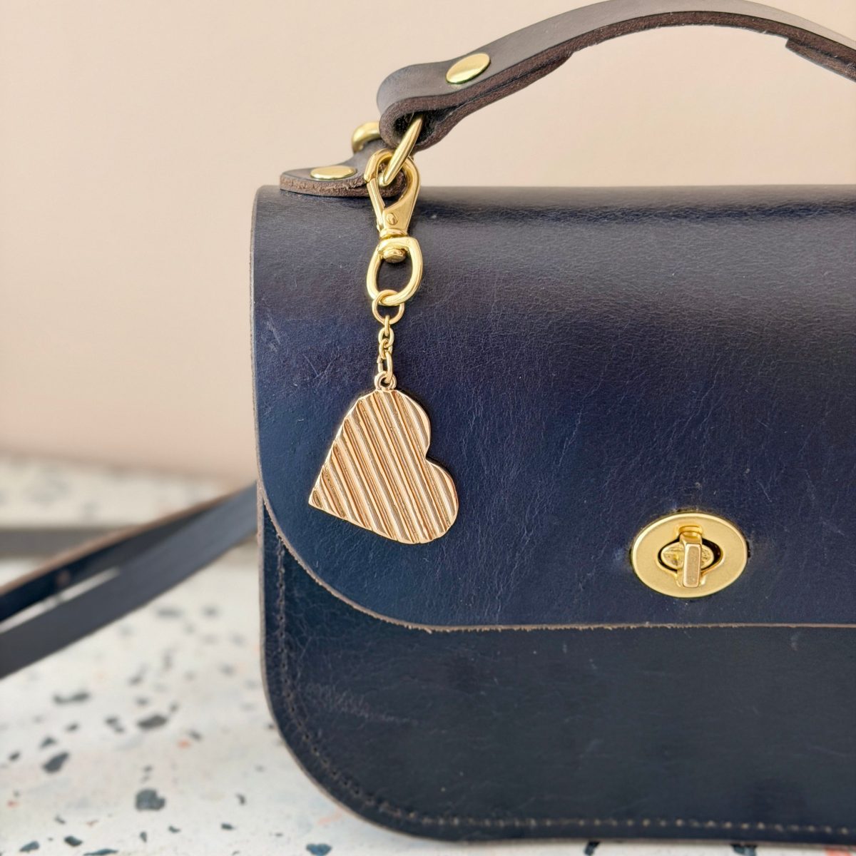 Product Image for BRASS HEART BAG CHARM
