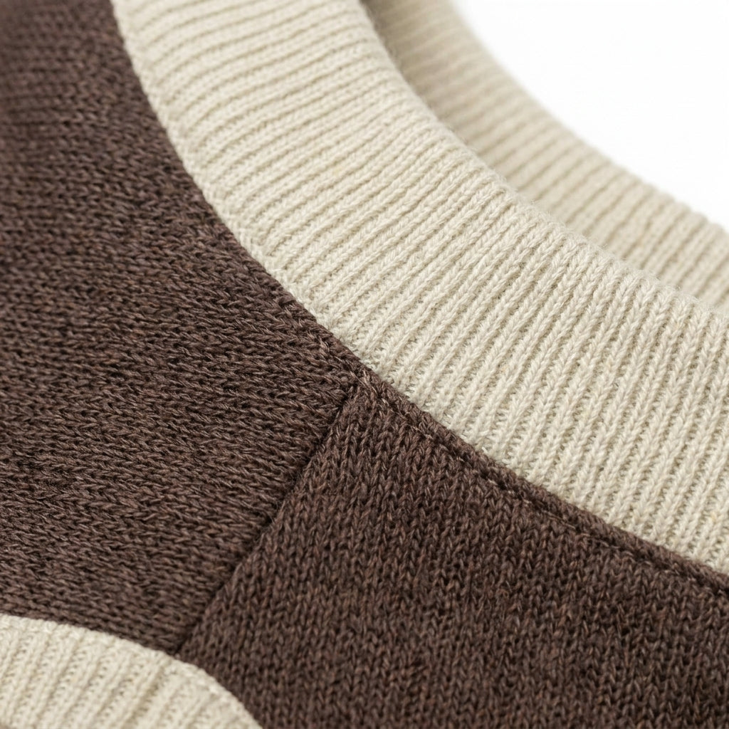 Product Image for Public Pups Preppy Dog Sweater — Brown & Beige