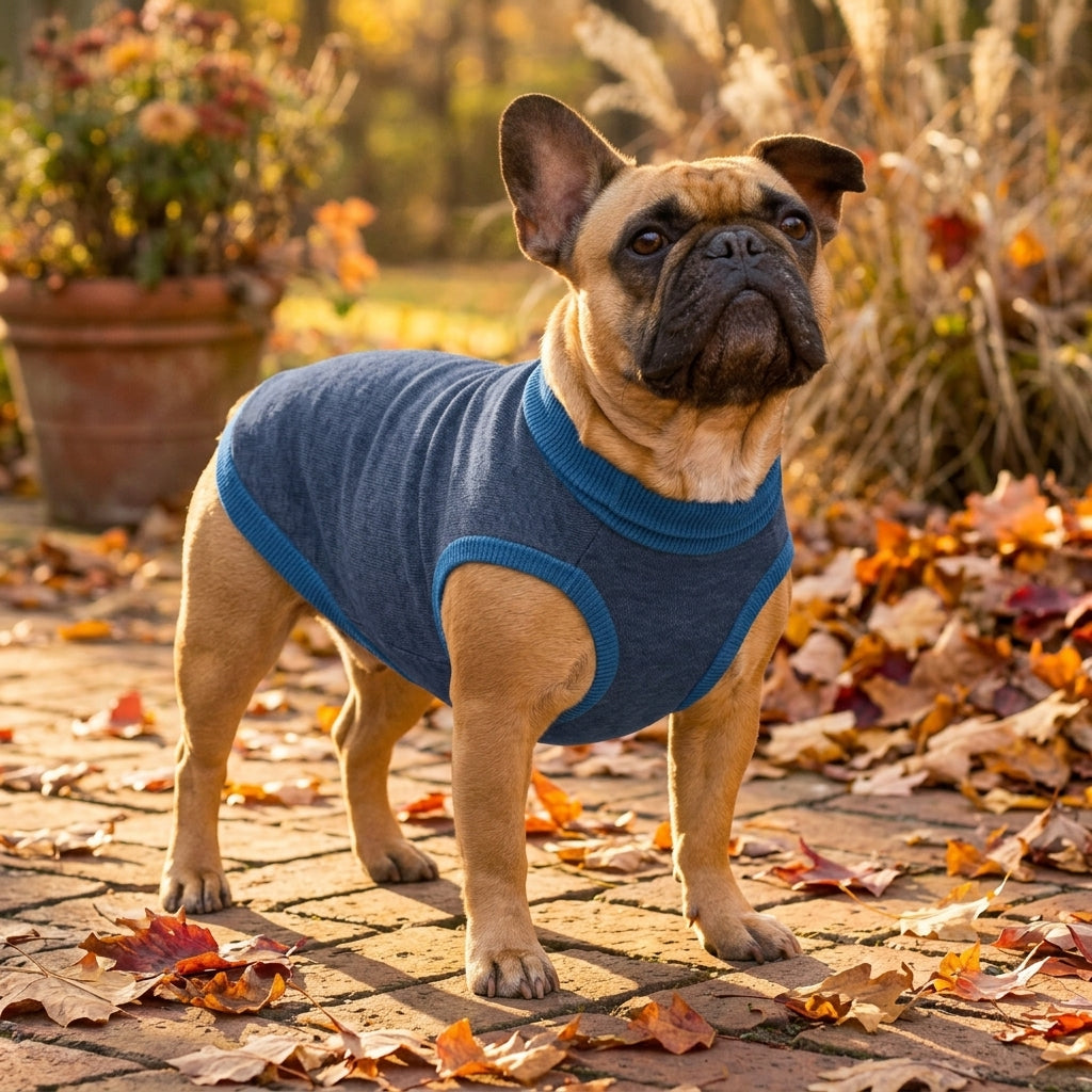 Product Image for Public Pups Preppy Dog Sweater — Navy & Collegiate Blue