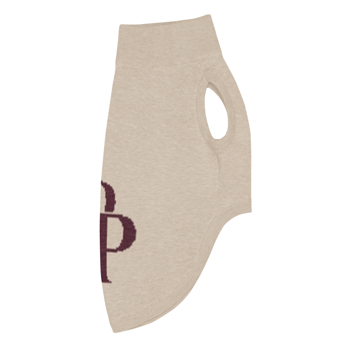Product Image for Public Pups Preppy Dog Sweater — Chai & Crimson