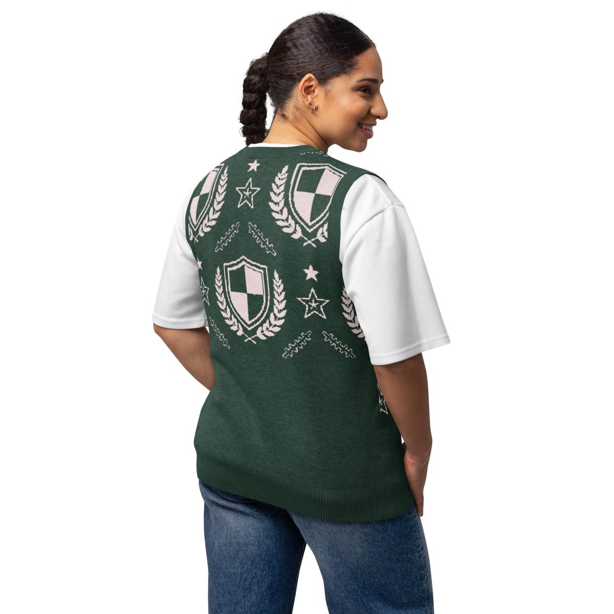 Product Image for Public Prep Preppy Sweater Vest — Hunter Green Crest