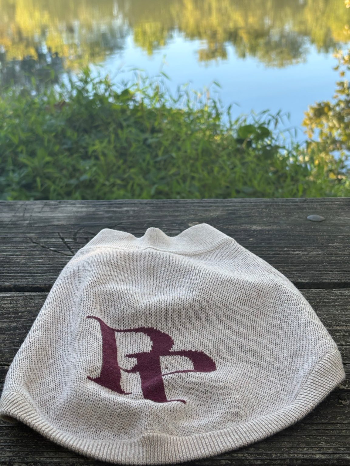 Product Image for Public Pups Preppy Dog Sweater — Chai & Crimson