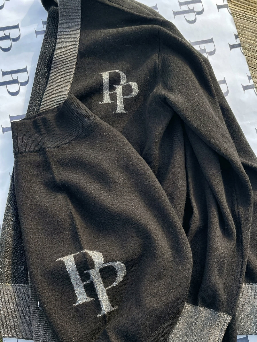 Product Image for Public Pups Preppy Dog Sweater — Onyx & Graphite