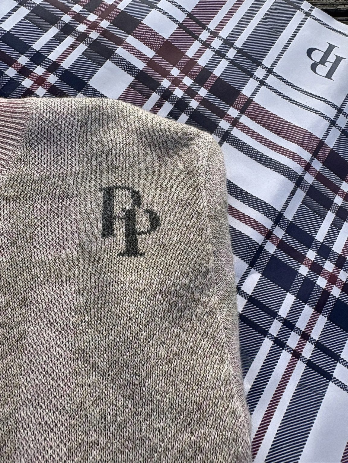 Product Image for Public Prep Preppy Crewneck Sweater — French Slate & Rose