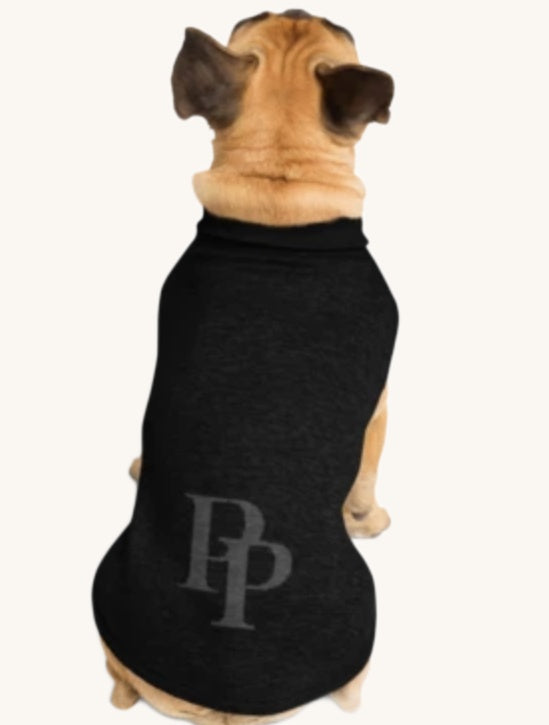 Product Image for Public Pups Preppy Dog Sweater — Onyx & Graphite