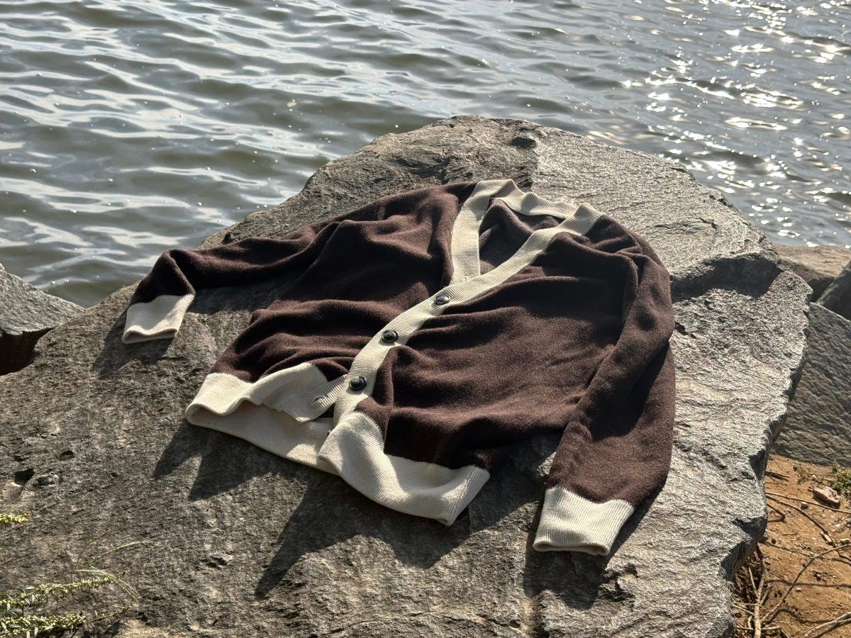 Product Image for Public Prep Preppy Cardigan — Chocolate Brown & Cream