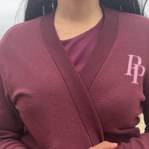 Product Image for Public Prep Preppy Cardigan — Burgundy & Rose Pink