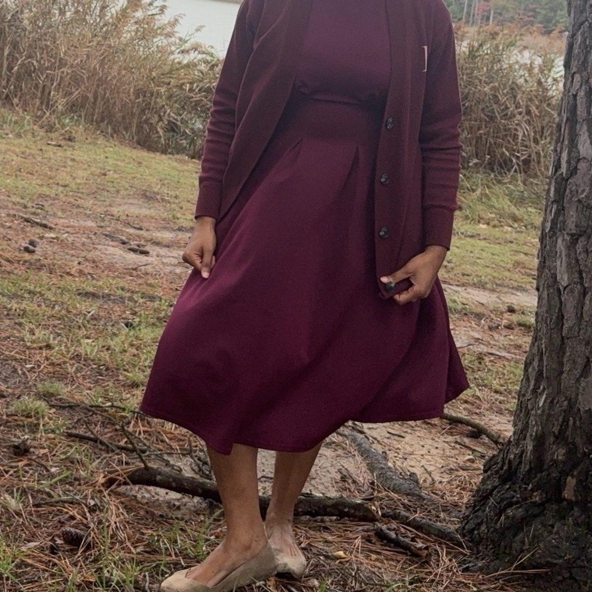 Product Image for Public Prep Preppy Cardigan — Burgundy & Rose Pink